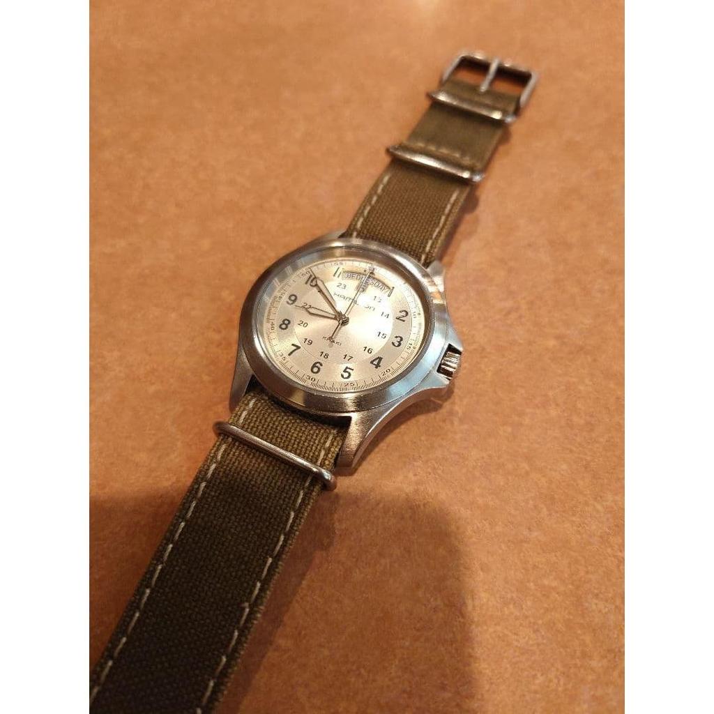 Used [Rare Out of Print Item] Hamilton Khaki King Day Date Quartz