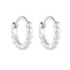 New Styles Gold Filled Handmade Beaded Hypoallergenic Earrings 925 Sterling Silver Huggie Hoop Earrings for Women
