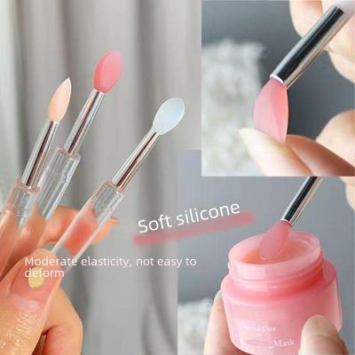 Nierle Silikon-Lippenpinsel: Tragbar, staubdicht mit Abdeckung für Lippenstift, Lippenmaske, Lippenbalsam und Pailletten-Lidschatten.