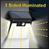 Solar Motion Sensor Wall Light IP65 Waterproof Solar Spotlight Outdoor Floodlight Fence for Patio Garden Pathway Yard