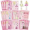 8/16 Pcs Girl's Wardrobe Puzzle Stickers, Make A Face Doodle Decals for Journals, Notebook, Phone Case, Desk, Guitar, Stationery