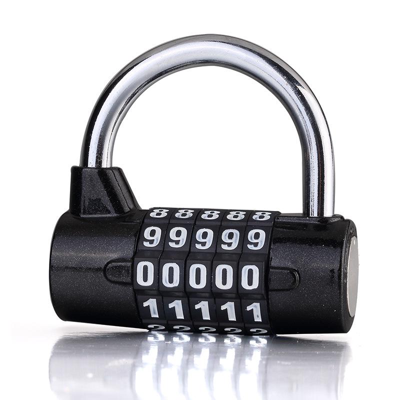 Oversized 5-Digit Combination Padlock for Gym Locker Cabinet or Toolbox