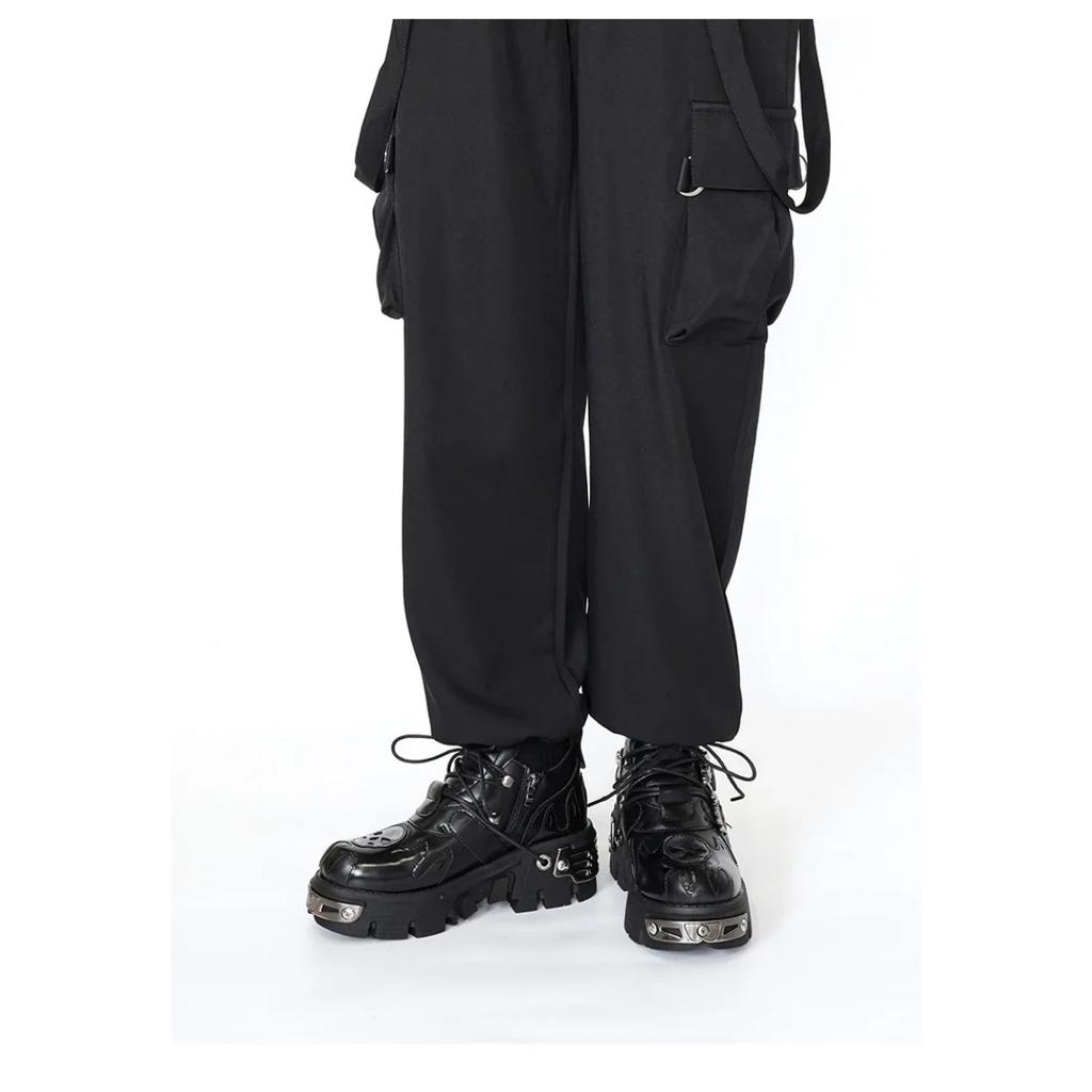 Männer und Frauen Vintage Rock Paar Schuhe Neue dunkle Punk Leder Retro Stiefel Metall Nischen Design Unisex Single Plateau Schuhe