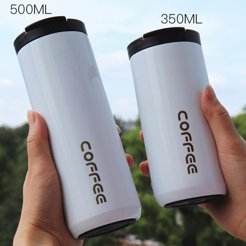 350ml/500ml Dvojitý nerezový hrnek 304 na kávu Nepropustný termohrnek cestovní termohrnek Termohrnek Láhev na vodu na dárky