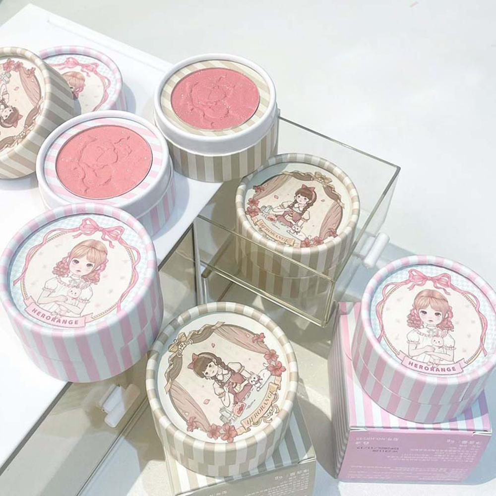 HERORANGE Dolce e Selvaggio Viso Piacevole Blush Rilievo Schiarente Polveroso Fine Shimmer Opaco Palette Rouge