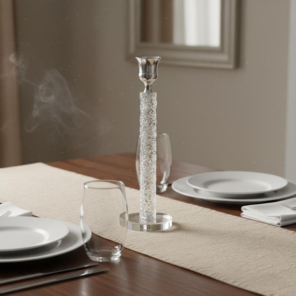 3 Pieces Crystal Candlestick Set Nordic Design Taper Candle Holder Set Decorative Table Centerpiece Elegant Design for Wedding
