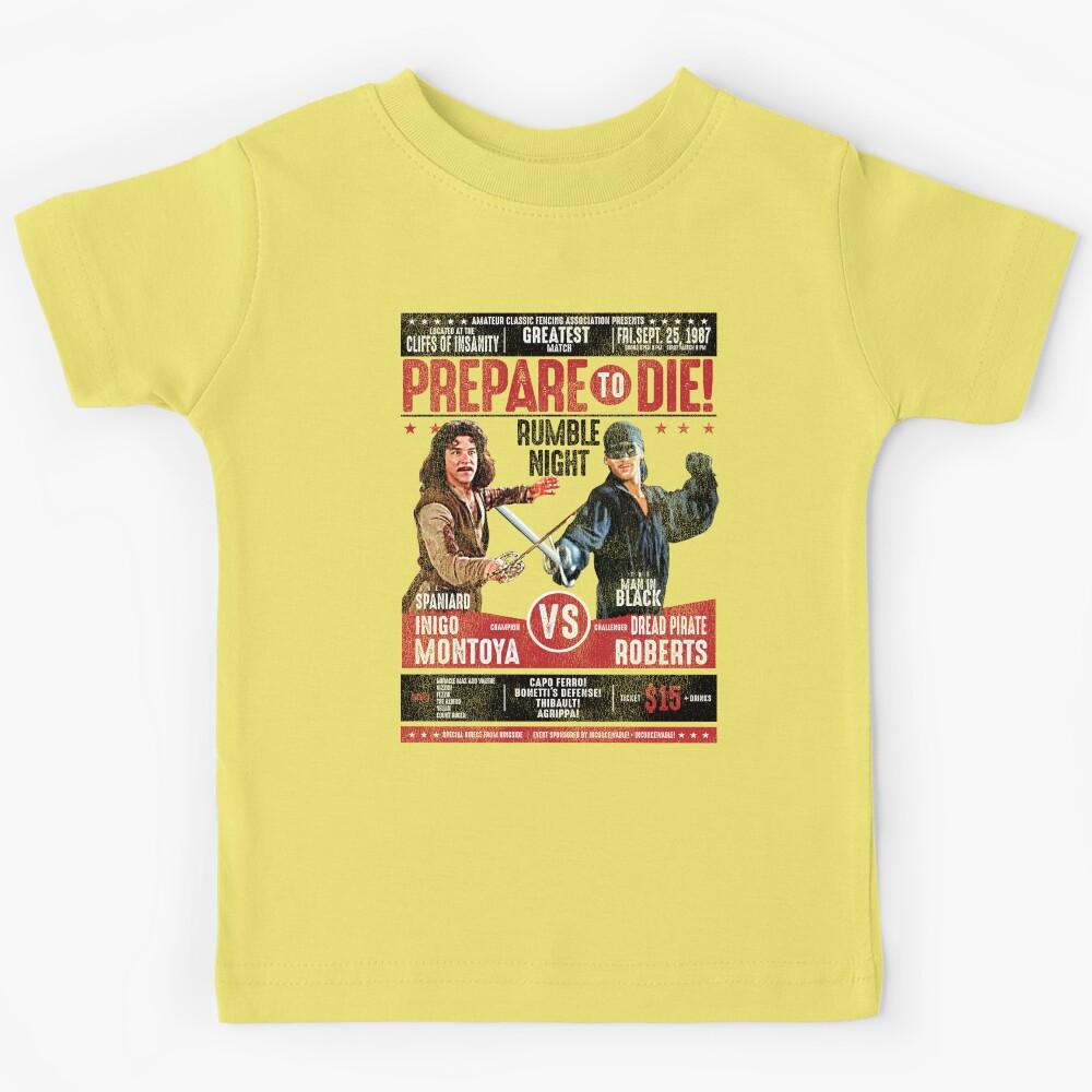 Inigo Montoya Fencing Poster Worn Kids T-Shirt 120
