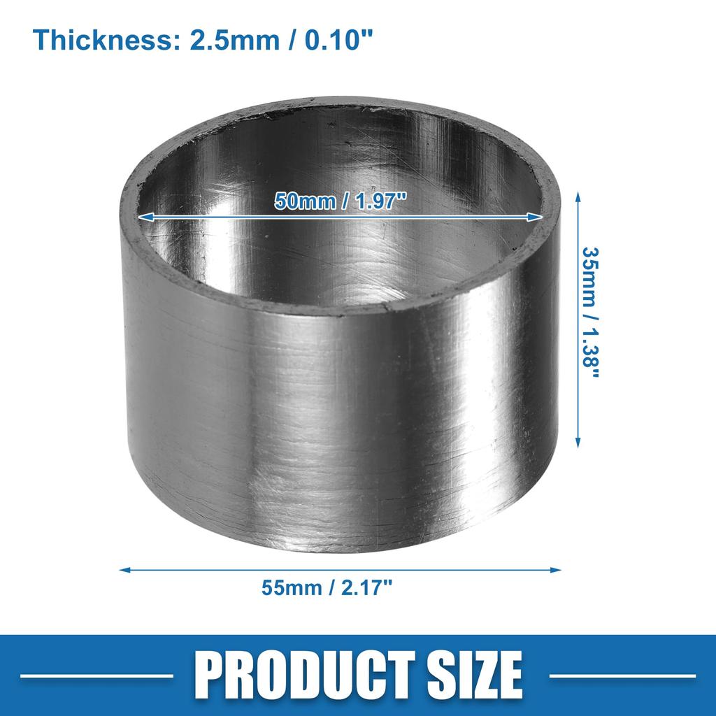 A ABSOPRO Motorcycle Exhaust Air Muffler Pipe Gasket 50mm Inner Diameter 55mm Outer Diameter