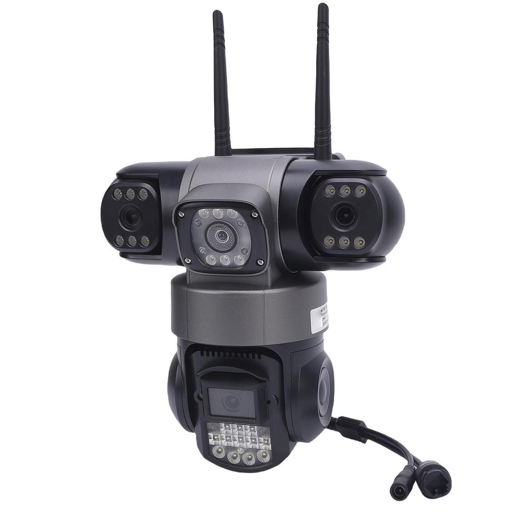 2MP Triple Lens Security Camera 2.4GHz WiFi Security Camera with Motion Detection 2 Way Talk Smart Alarm Support Up To