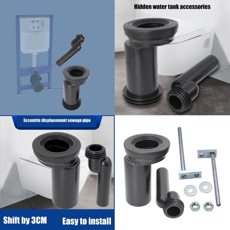 Toilet Connection Adapter Remove 3cm Toilet Sewage Pipe Outlet Pipe Wall Hung Toilet Pipe Connector Easy Installation