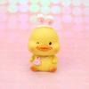 Kawaii Shake Resin Duck Figurine Exquisite lucky Duckling Doll Toy  Living Room