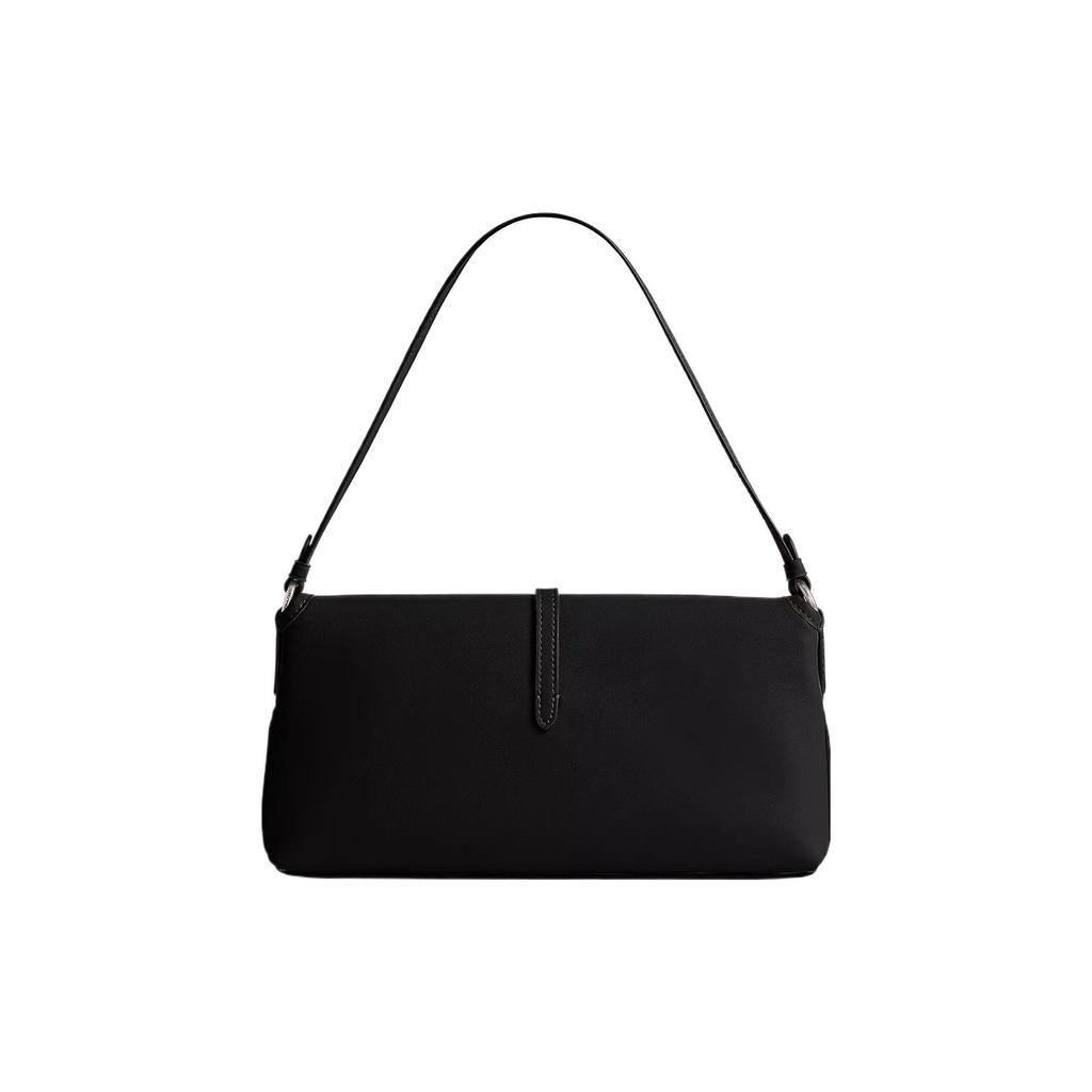 Coach Hamptons 26 Solid Color Striped Quilted Clasp Closure Leather Handbag Women handbags Black CP132-LHBLK