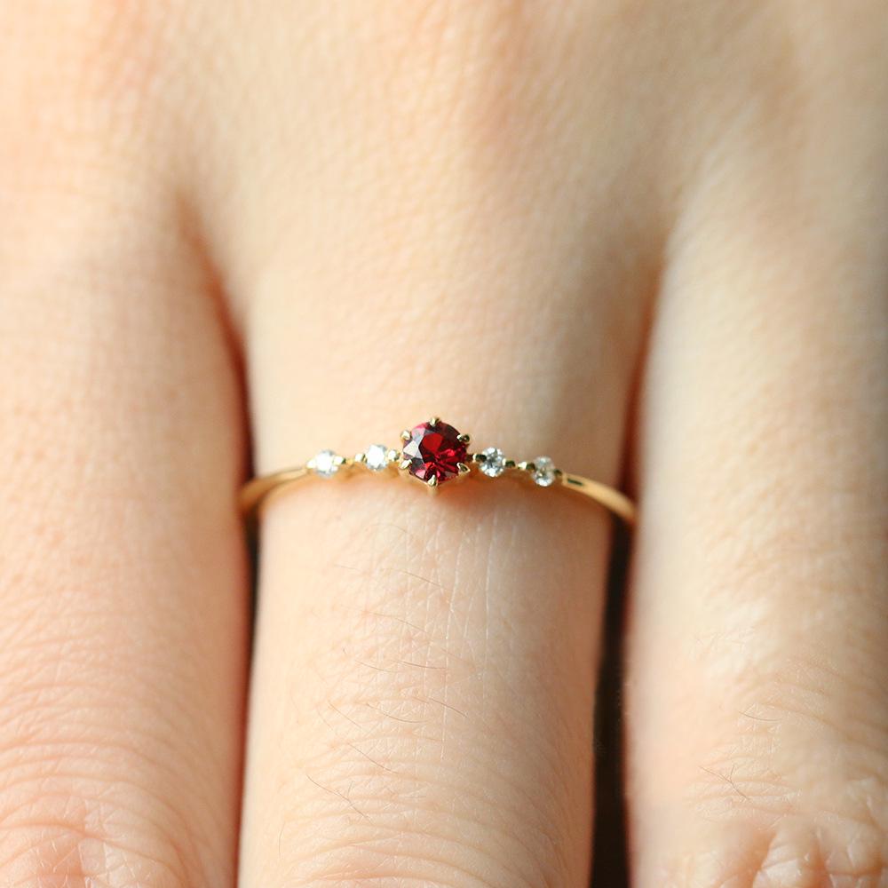 925 Sterling Silver Gold Plated Minimalist Women's Ring with Unique Design