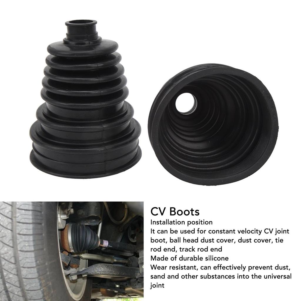 J-ouuo 2pcs CV Boots Universal Constant Velocity Joint Boot Set High Flexibility CV Boots for Car