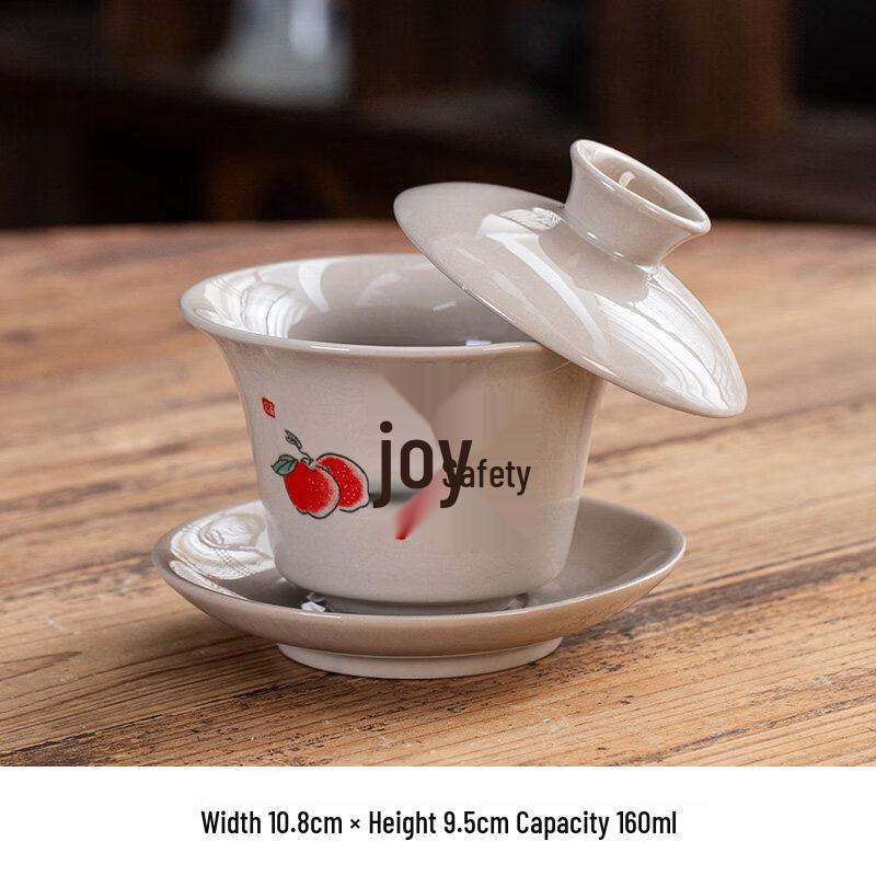 Ceramic Sancai Gaiwan Tea Bowl