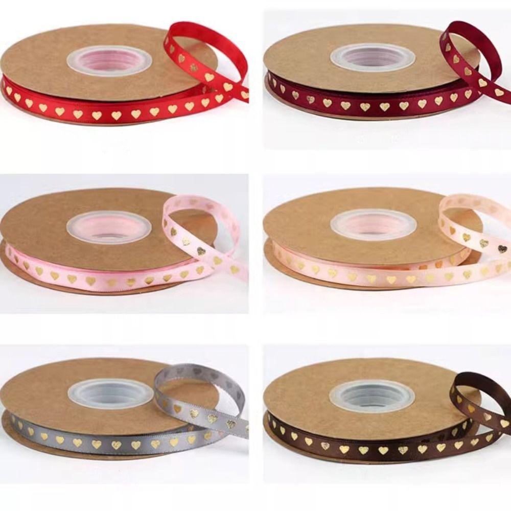 Love Printed Valentine's Day Series Ribbon 1cm*30 meters Gift Packaging Ribbon  Party
