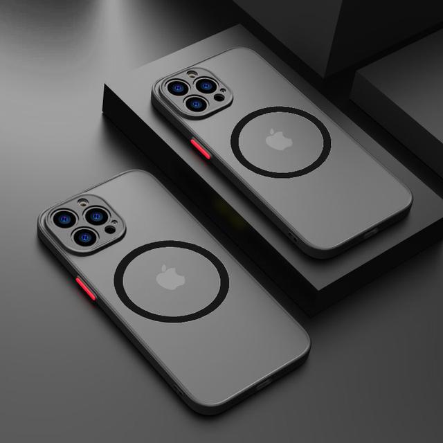 For Magsafe Luxury Silicone Transparent Case For Iphone 14 13 12 11 Pro Max X Xs Xr 7 8 Plus Magnetic Wireless Charging Cover