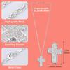 PAGOW Bling Double-Sided Cross Car Accessories for Women - Crystal Diamond Metal Rearview Mirror Pendant - Cute Vehicle Interior Decor