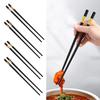 10 Pairs Plastic Chopsticks Black Gold Non-Slip Grip Micro-Tip Design Chopsticks Ergonomic Cylindrical Sushi Sticks for Chinese Japanese Food Elegant