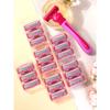 1 Handle + 18 Blades/ Men And Women Body Hair Bikini Safety Razor Blade Female Hair Removal Shaving Shaver Replacement Heads