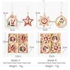 9/12pcs Christmas Santa Gnome  Xmas Tree Wooden Hanging Craft Christmas Ornaments Christmas Decorations Pendants for Home Kerst