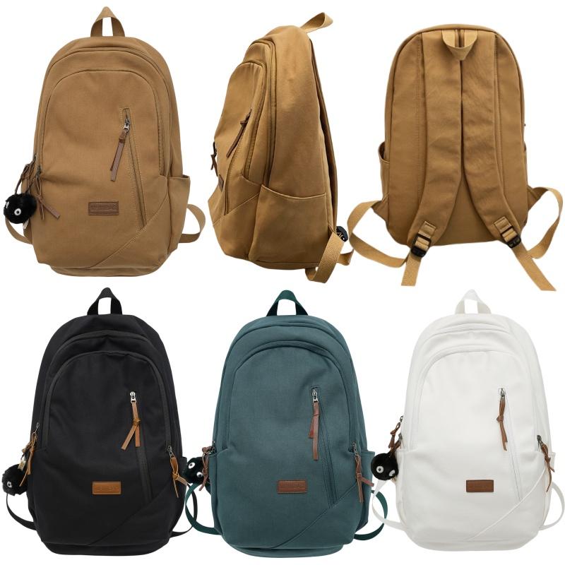 Wholesale Girls' Backpack With Large Capacity Oxford Cloth Material Fresh And Sweet Style Suitable For Travel White/black/green/camel