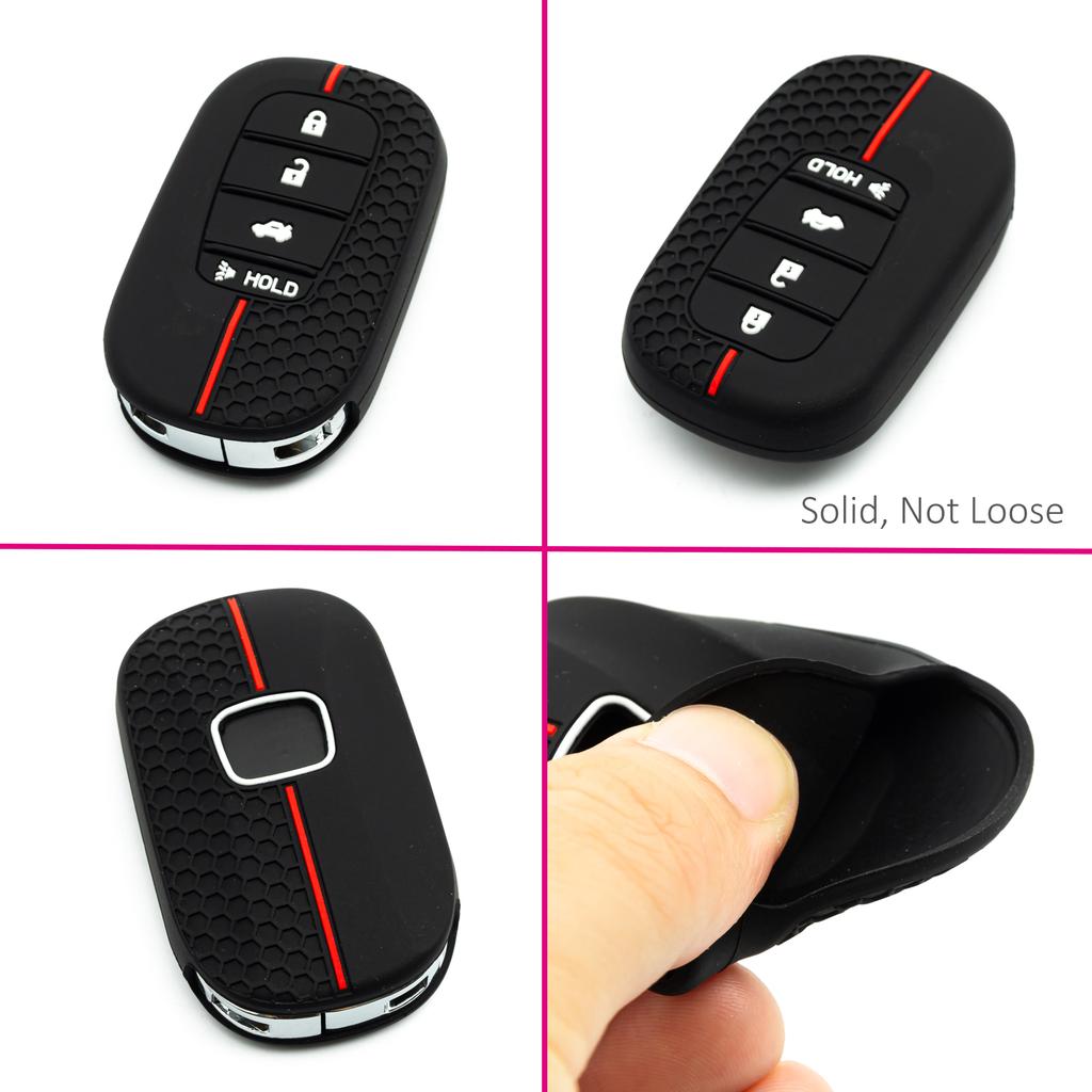 2X Silicone Car Key Fob Cover Case Holder Keychain For Honda Civic 11Th Accord Cr-V 6Th Hr-V Pilot