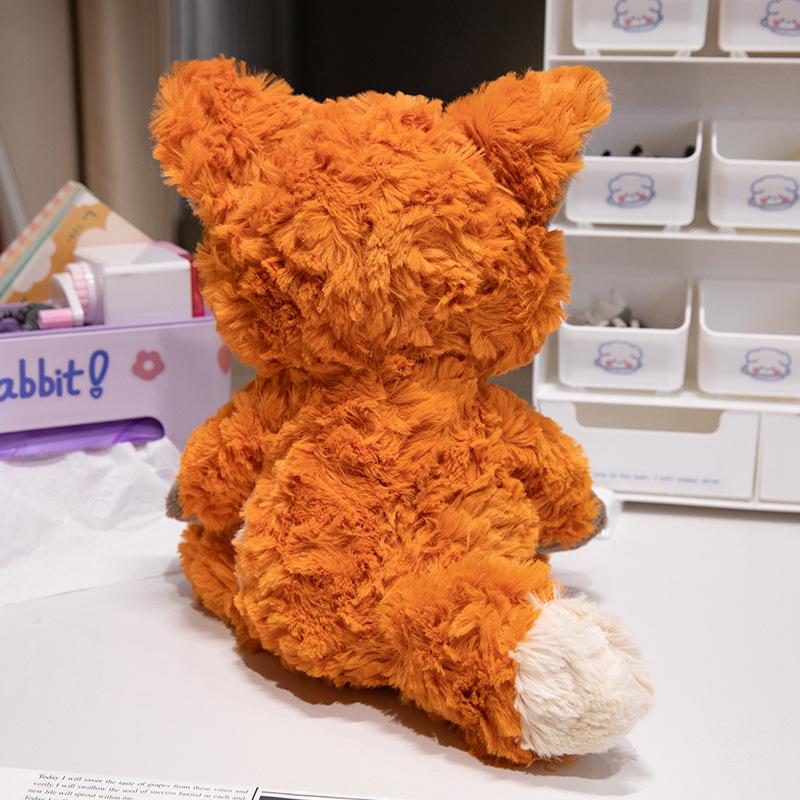30CM Niedliches Flauschiges Fuchs Plüschtier Weiche Cartoon Orange Fuchs Stofftier Puppe Kissen Kinder Geburtstagsgeschenk Begleite die Schlafende Puppe