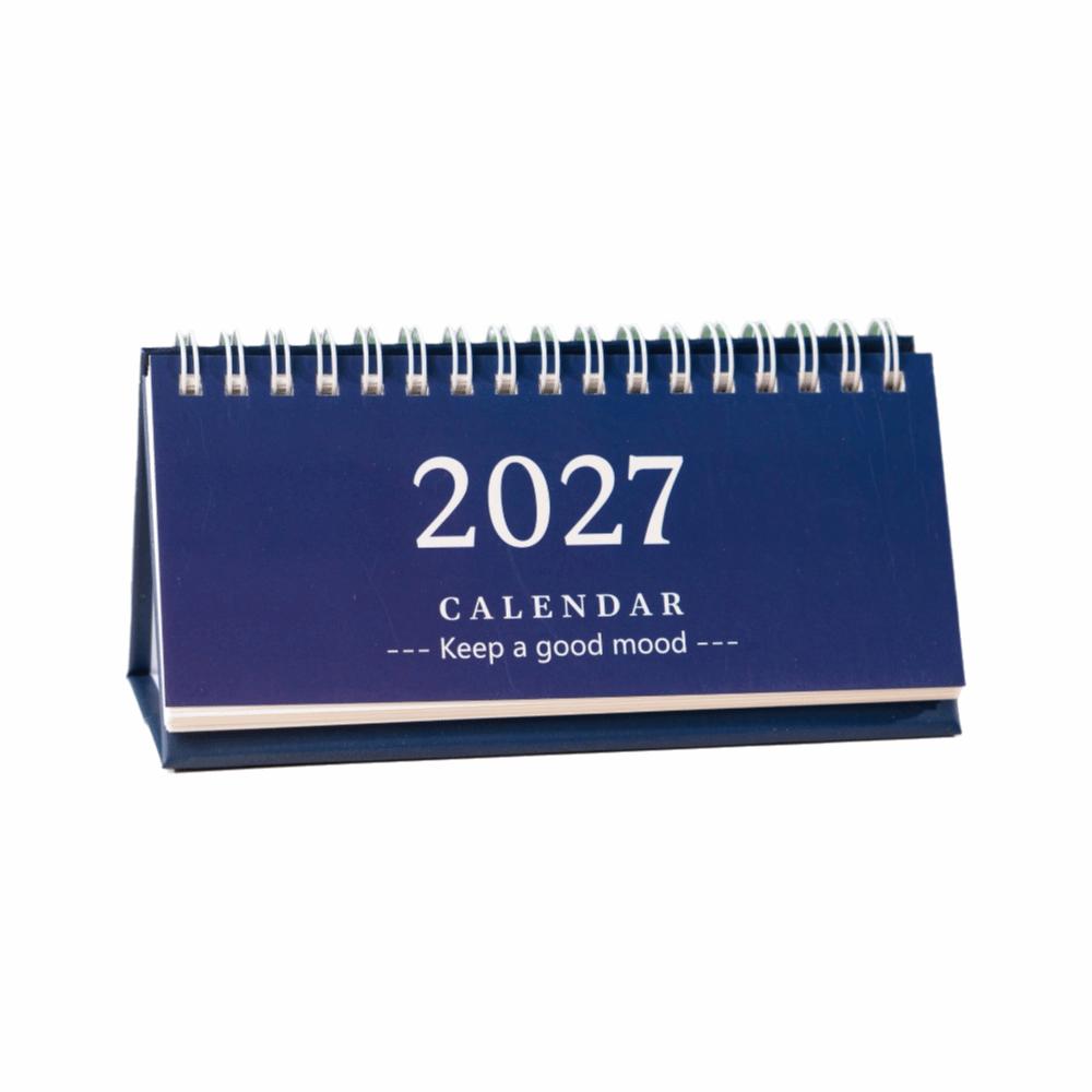Mini Standing Calendar Standing Flip Calendar New 2027 Desk Calendar Home Office Dark Blue