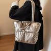 Large Capacity Underarm Bag Fashion Quilted Women Shoulder Bag Designer Space Padded Cotton Handbag Luxury Puff Shopper Tote