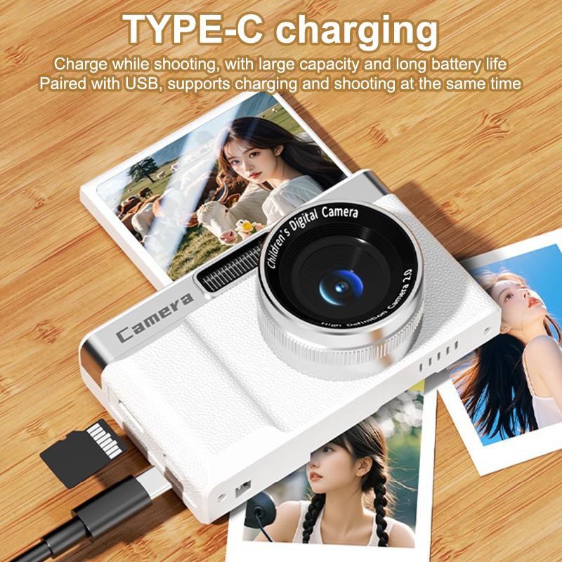Ccd Digital Camera Travel 180°Flip Screen Selfie Camara 96Mp Autofocus 8X Zoom Entry-Level Kids Camara Portable Card Camera