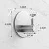 Traceless 304 Stainless Steel Adhesive Hook for Bathroom & Kitchen