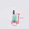 Cute Miniature 3D Bubble Tea Bottle Design Artificial Style Resin Glass Bottle Charms Earring Making Colorful Jewelry Souvenir