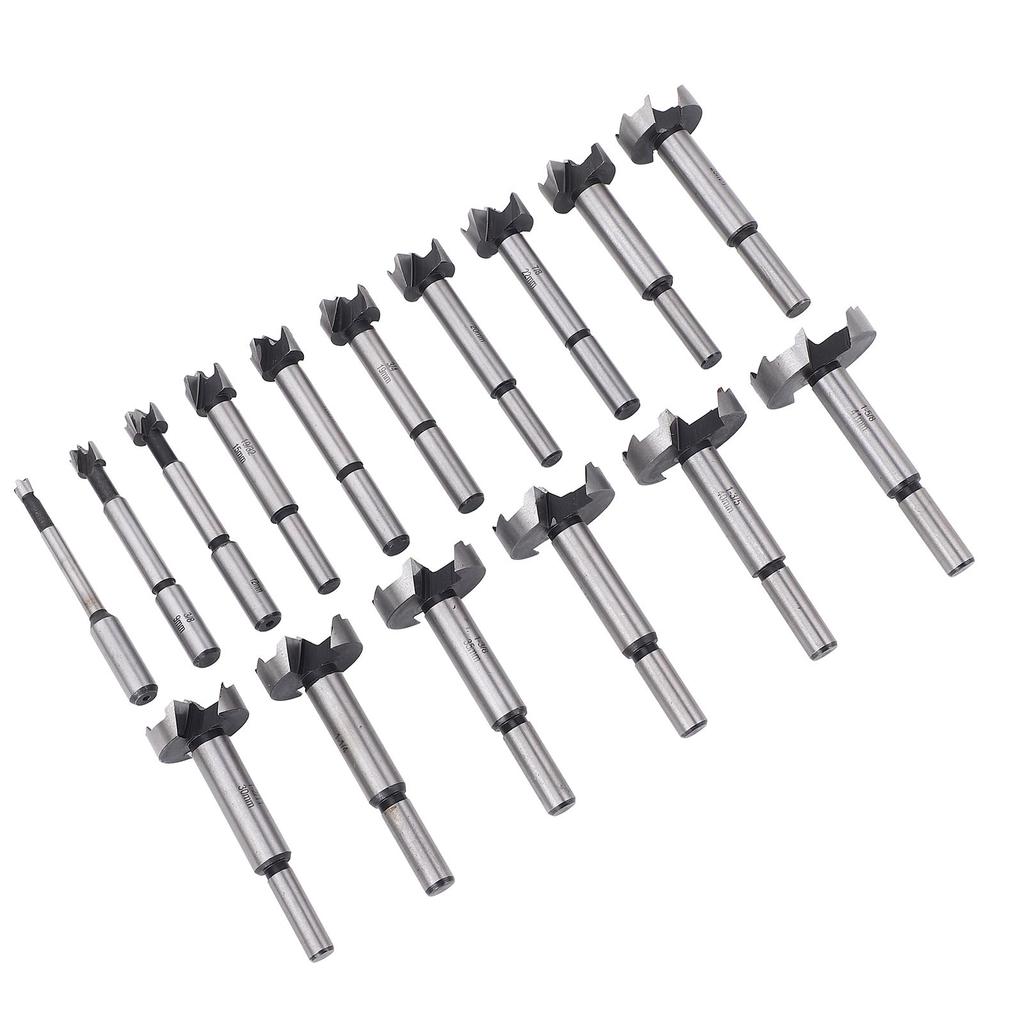 Forstner Drill Bit Set 10mm Round Shank Multi Teeth 141 58in HCS Woodworking Forstner Bits for