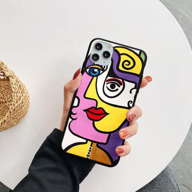 Picasso Abstract Art Painting Phone Case For Iphone 11 12 13 14 Pro Xs Max Mini 8 7 6 6s Plus X Se 3 2022 2020 Xr Silicone Cover