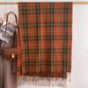 Scarf Women'S Winter Imitation Cashmere Plaid Fashionable And Versatile Warm Student Ins Tassel Shawl