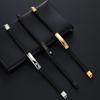 New Fashion Braided Leather Rope Vintage Trendy Stainless Steel Five-star Diamond Inlaid Magnetic Buckle Unisex Gift Bracelet