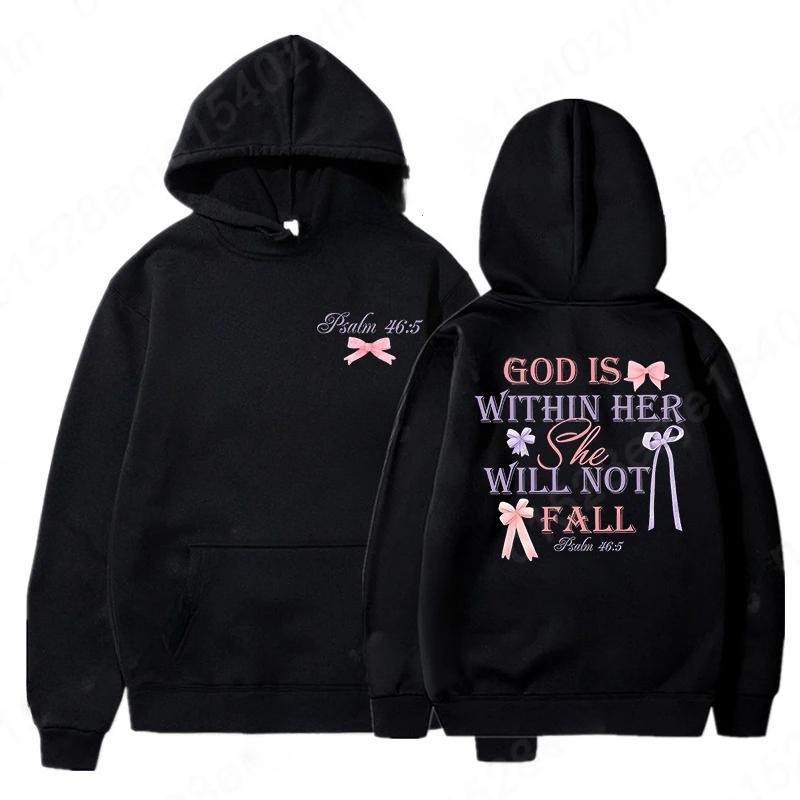 Women's Hoodies with Butterfly and Letter Print Winter Autumn Woman Long Sleeves Hoodies Casual Pulllovers
