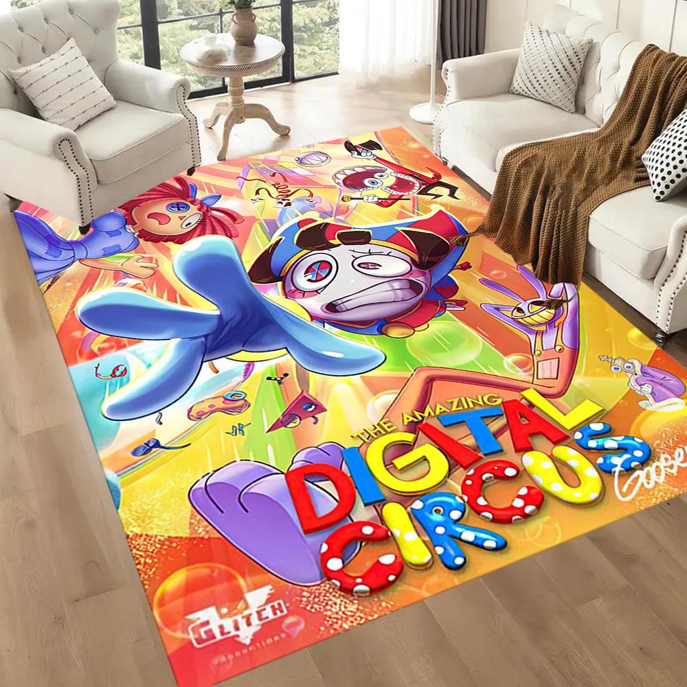 Amazing Digital Circus Square Rugs Are a Great Choice for Living Rooms, Bedrooms, Home Décor, and As Gifts.