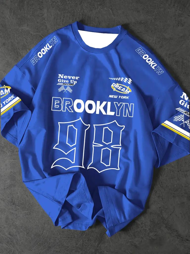 Męska koszulka sportowa Brooklyn 23 nadruk krótki rękaw T-shirt letni graficzny T-shirty plus size damska koszulka sportowa topy