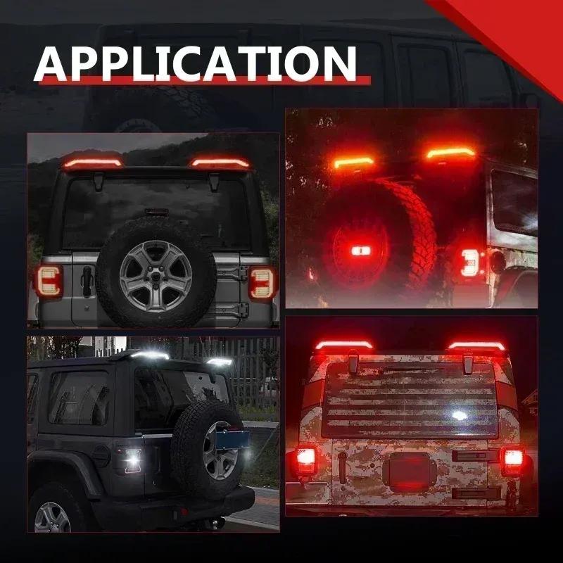 Car LED High Mount Brake Light Car Tail Lights Third Brake Lamp Signal Light For Jeep Wrangler JK 2007-2018/JL 2018-2023