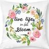 Retro American Plant Floral Print Linen Pillow Case Living Room Sofa Car Pillow Cushion