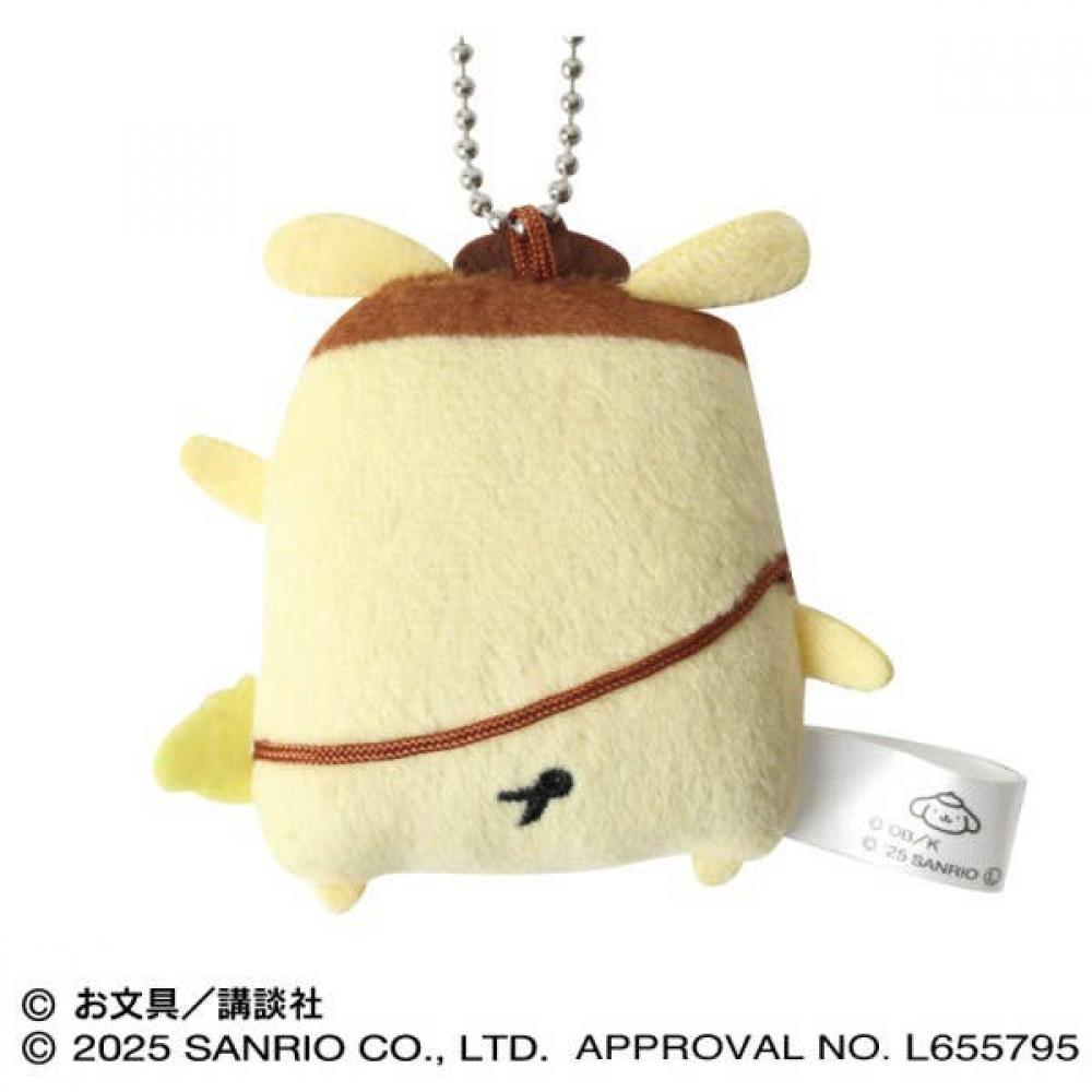 Sanrio Pompompurin X Obungu To Issho  Flat Stuffed Mascot 3  Pudding San