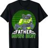Father Mows Best Funny Riding Mower Retro Mowing Dad Gift T-Shirt