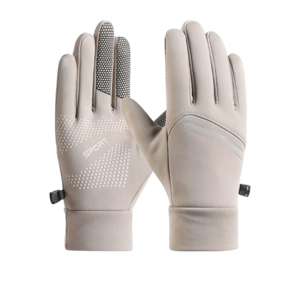 Full Finger Cycling Gloves Solid Color Sports Mittens Fashion Winter Warm Gloves  Women