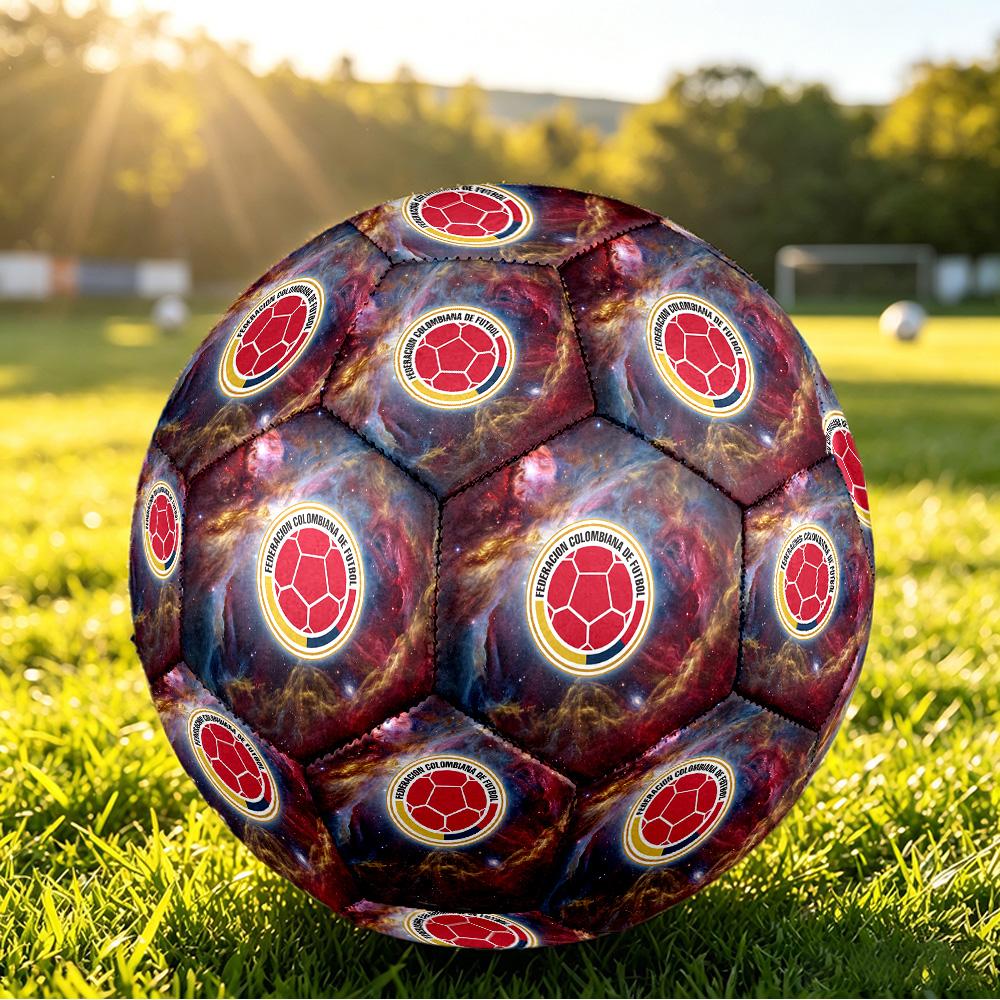 Colombia Football Printed Size 5 Soccer Ball Wear Resistant Standard Adult Training Football Fan Gift for Indoor Outdoor Match Sports