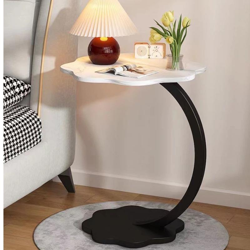Moderner Nachttisch, Nachttisch, Wohnzimmer Sofa, Beistelltisch, Kleiner Tisch, Couchtisch, Schlafzimmer Einfaches Regal, Steinplatte