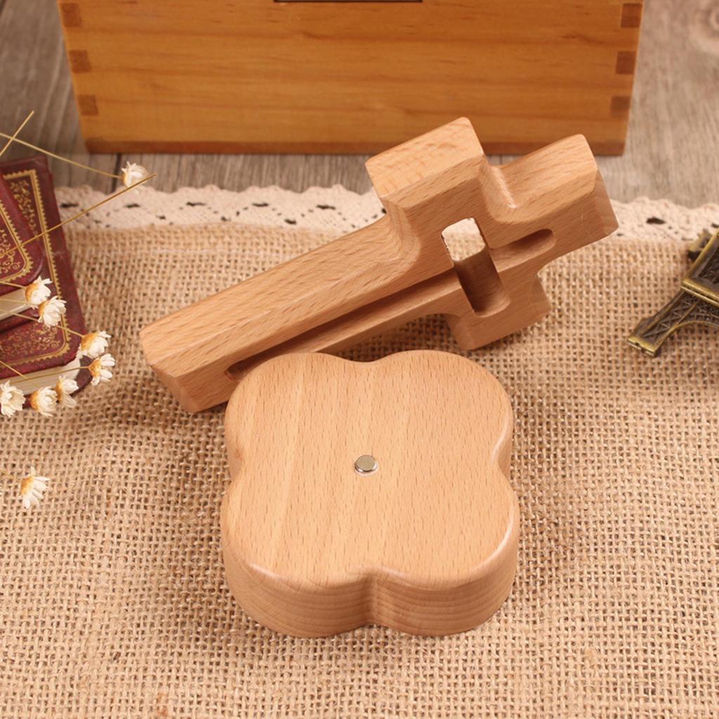 Wood Cross Ornament with Bottom Holder Decorative Figurine Decoration for School Office Bedroom Tabletop Decoration