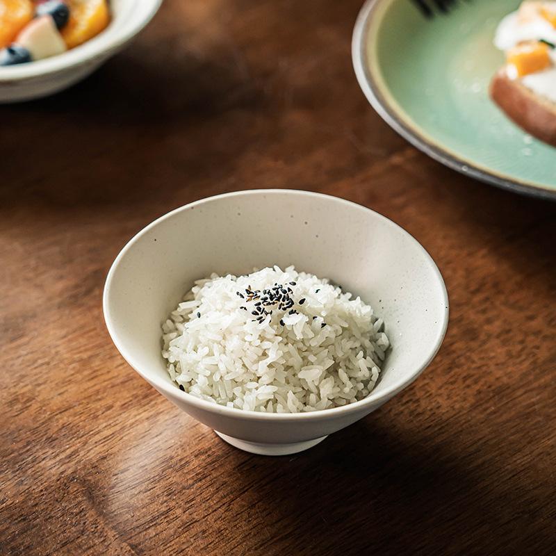 Hat Bowl Solid Color Ceramic Bowl Rice Bowl Household Small Bowl Round Bowl Noodle Bowl Salad Bowl Japanese Style Tableware