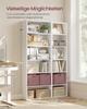 VASAGLE Libreria a 6 Ripiani Scaffale portaoggetti per Soggiorno Ufficio Camera da Letto Studio Stile Scandinavo Stile Scandinavo 24 x 60 x 178,5 cm Bianco